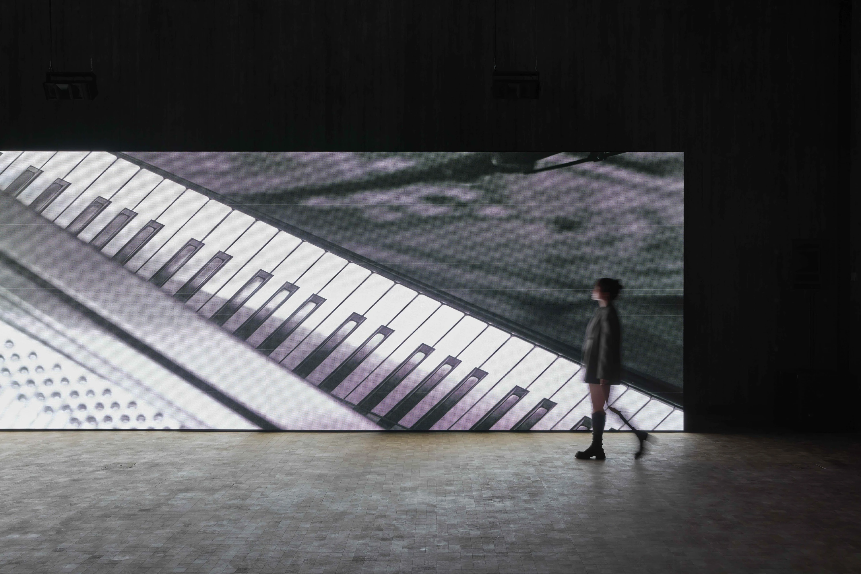 Installation view of Ryuichi Sakamoto | seeing sound, hearing time at M+, 2026
