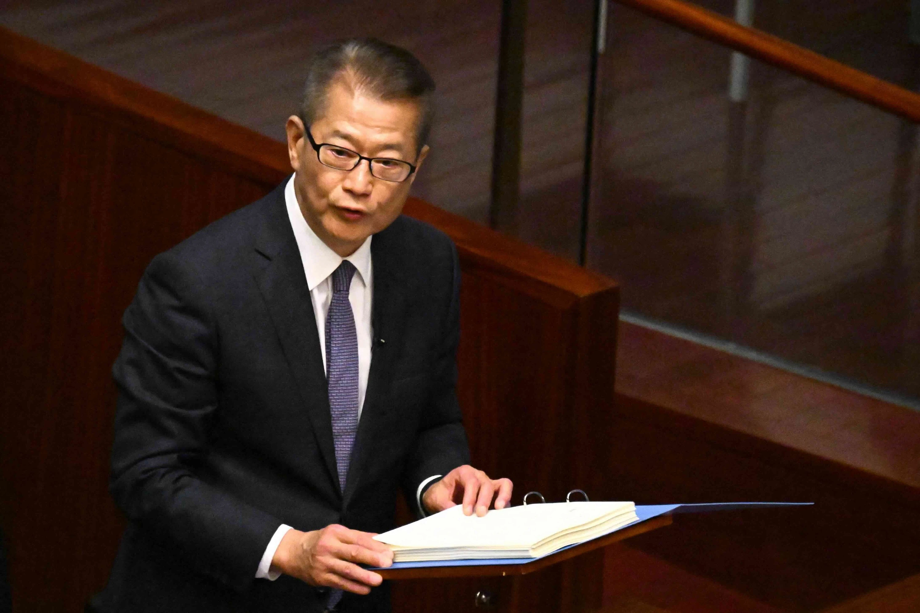 Hong Kong Financial Secretary Paul Chan budget address