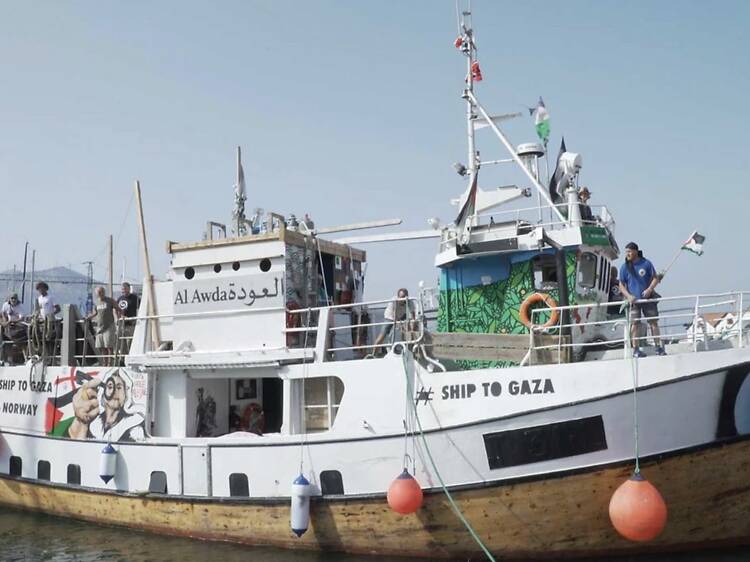 Watch Palestinian solidarity unfold on fishing boat at Al Awda screening
