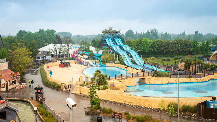 Waterpark at Thorpe Park in the UK