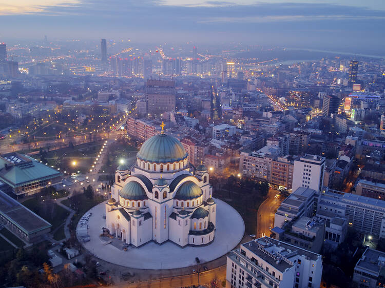 View of Saint Sava, orthodox church in Belgrade, Serbia. View of Saint Sava, orthodox church in Belgrade, Serbia.