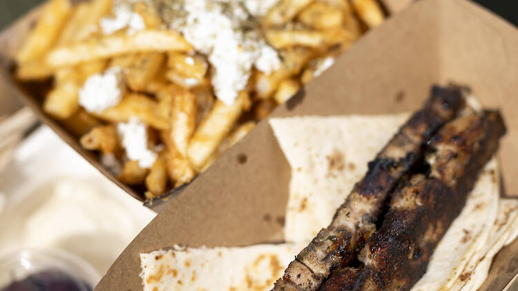 Souvlakis at Greek Festival of Sydney in Darling Harbour,  