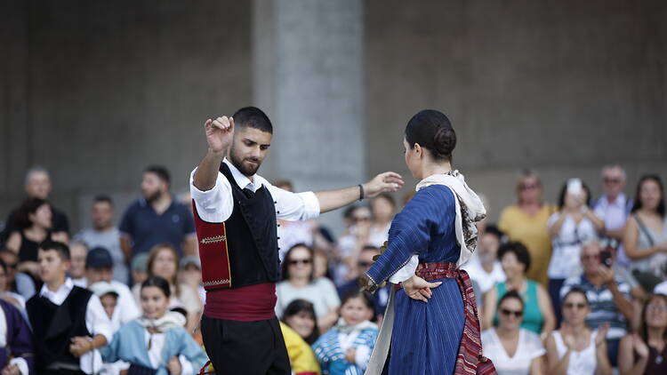 traditional Greek dancers perform at Greek Festival of Sydney 