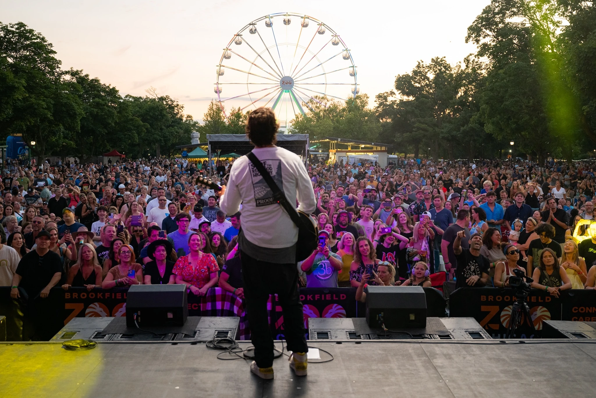 A performer at Brookfield Zoo Chicago's Roaring Nights concert series.