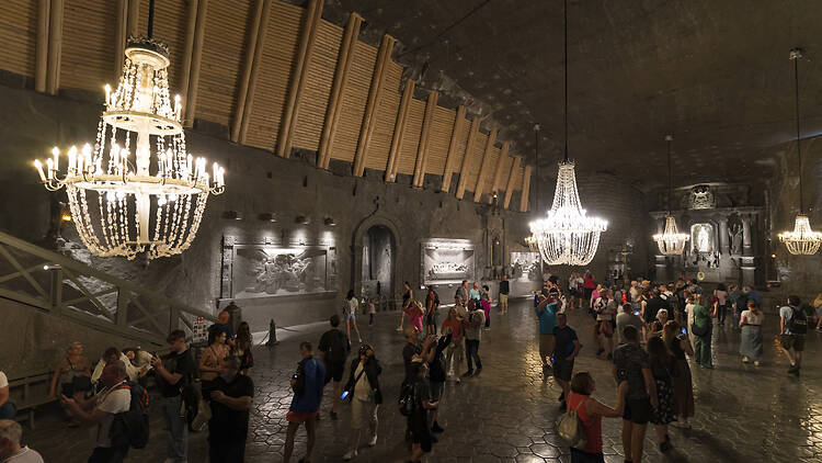 Discover underground chambers at Wieliczka Salt Mine
