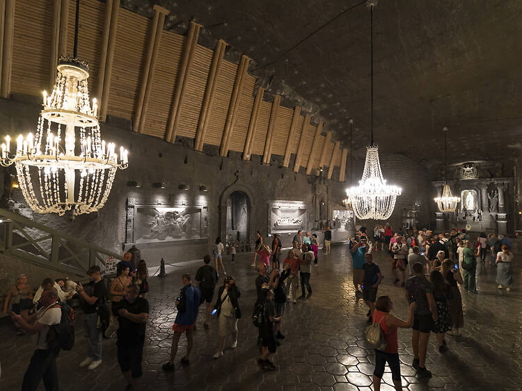 Discover underground chambers at Wieliczka Salt Mine