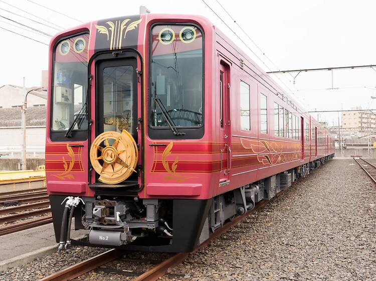 There's a gorgeous new luxury tourist train from Osaka to the sacred Mount Koya