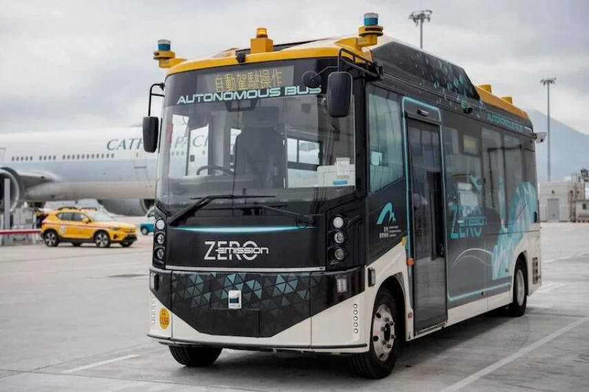 Hong Kong International Airport HKIA driverless bus autonomous bus