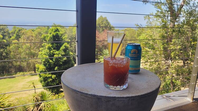 Two drinks and a view