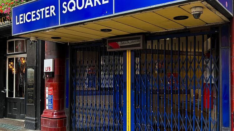 Leicester Square Station on the London Underground Leicester Square Station on the London Underground