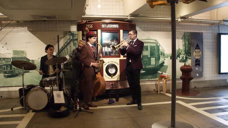 Musicians on subway Musicians on subway