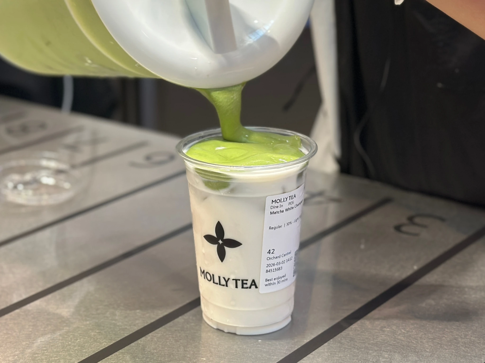 Molly Tea Orchard Central Singapore, white champaca matcha