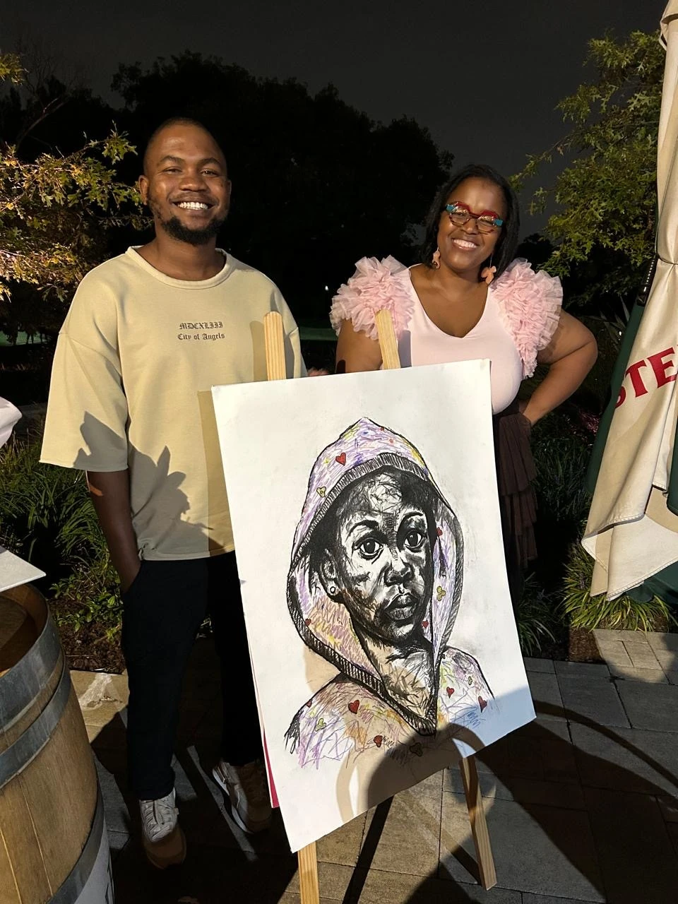 Thabiso Dakamela and Unity Kgongoana at Love on a plate event in Johannesburg