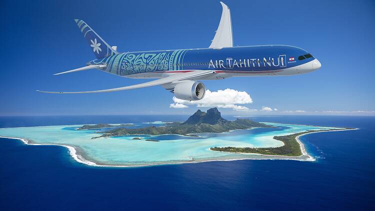 Air Tahiti plane in flight