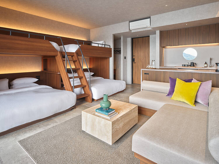 Rooms are spacious and design-forward, made for group getaways