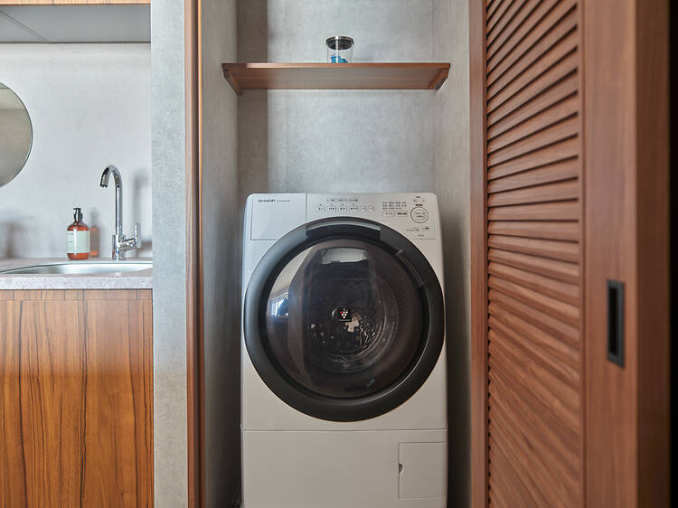 You can stay longer with in-room kitchens, washing machines and a nearby supermarket