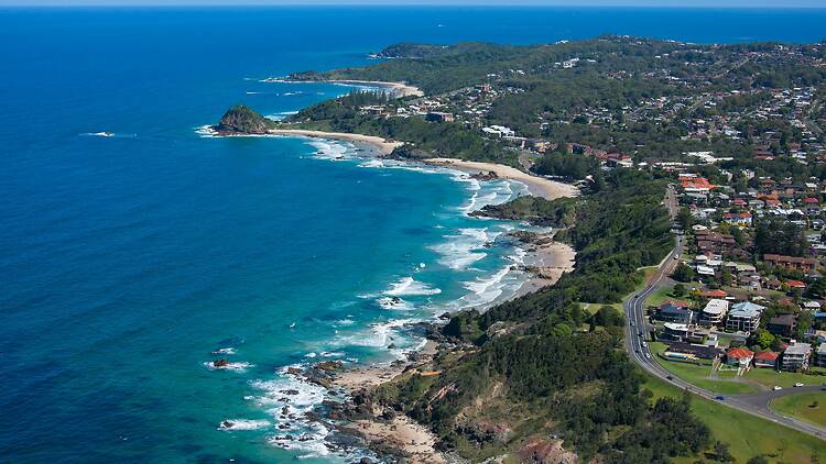 Coastline, Port Macquarie Port Macquarie coastline showing Flynns Point and Nobby Head.
