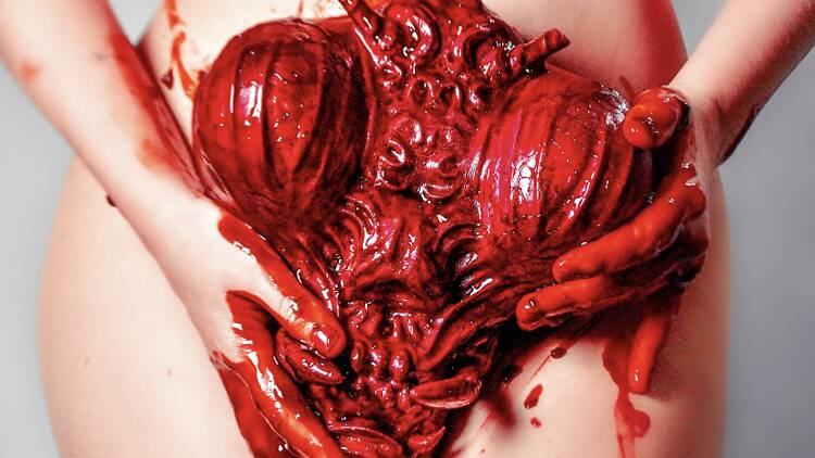 Touch interactive closeness at Anastasia Maslova and Damian Black's Veils and Vertebrae exhibition