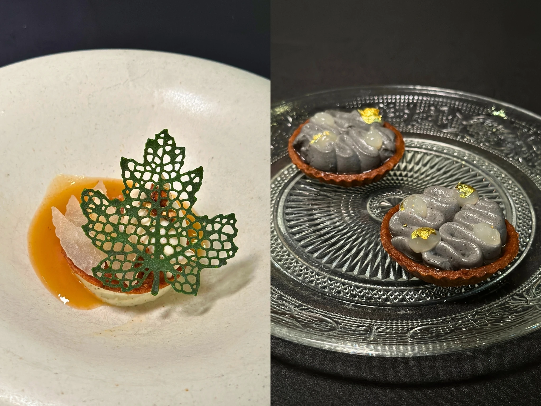 Ce Soir Nashi pear, Black sesame tart