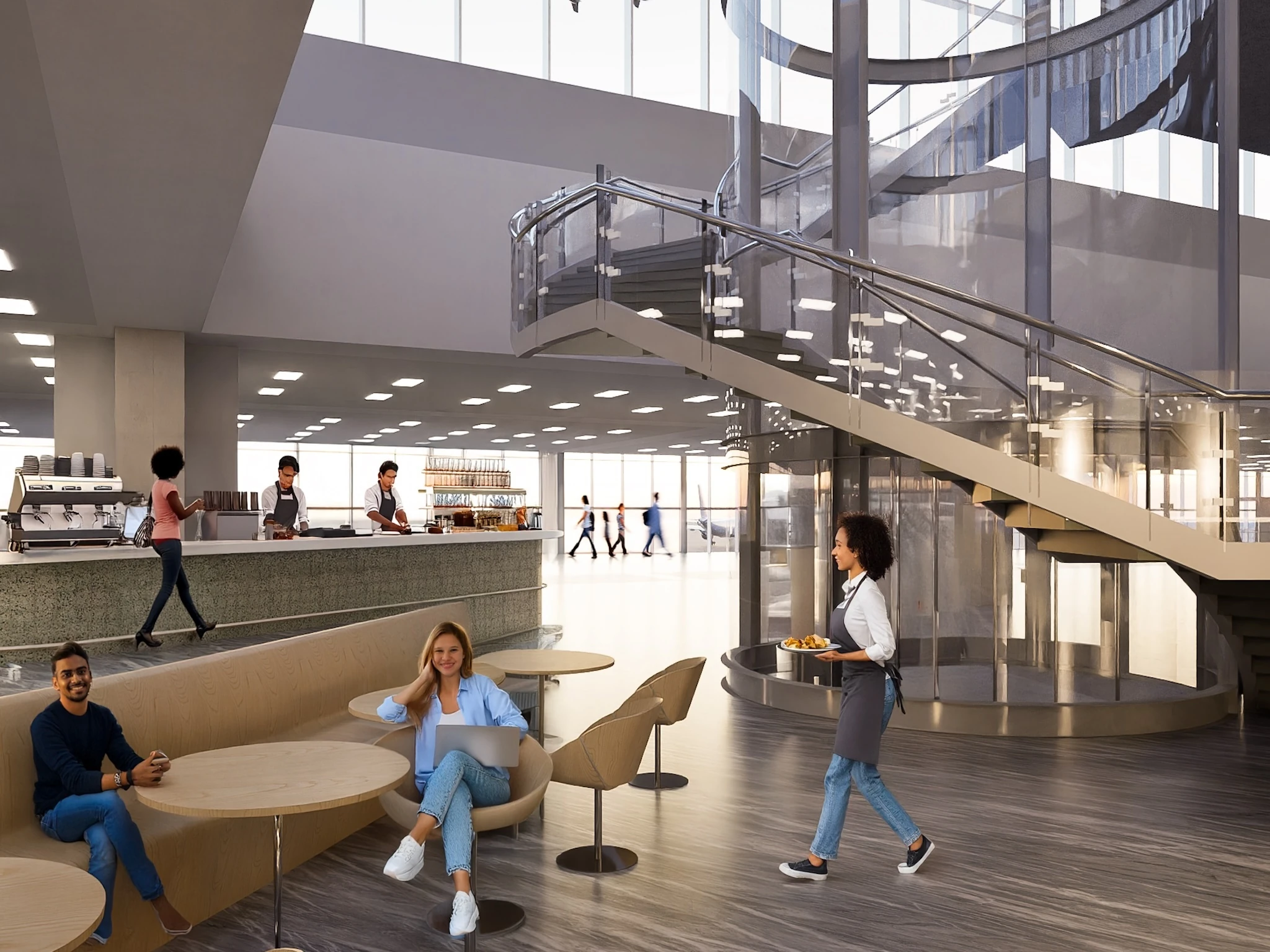 Artist impression of revamped Domestic Departures terminal