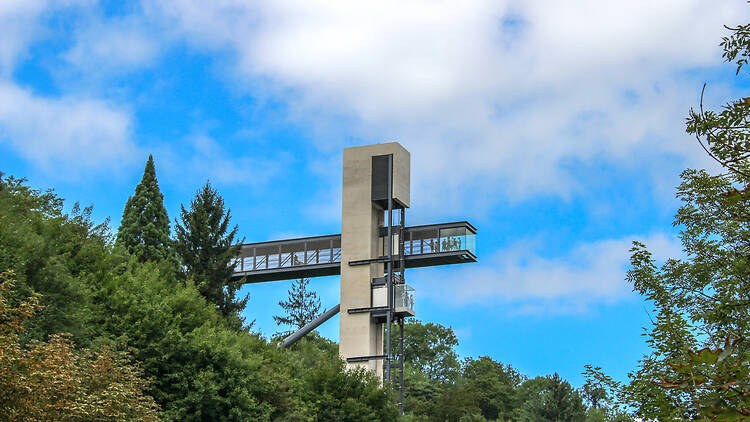 Ride the great, glass Pfaffenthal Elevator