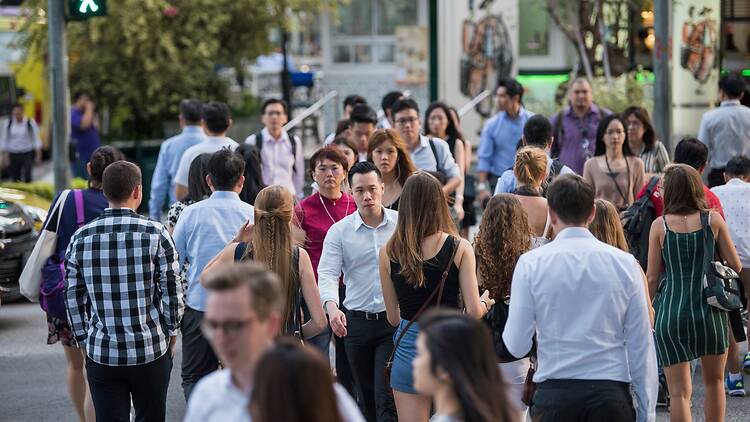 Singapore, Singapore - September 08, 2019: At the end of the working day