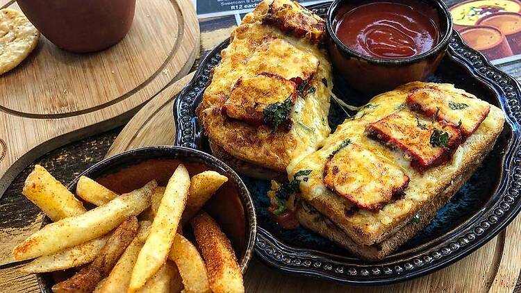 Roti & Chai breakfast meal