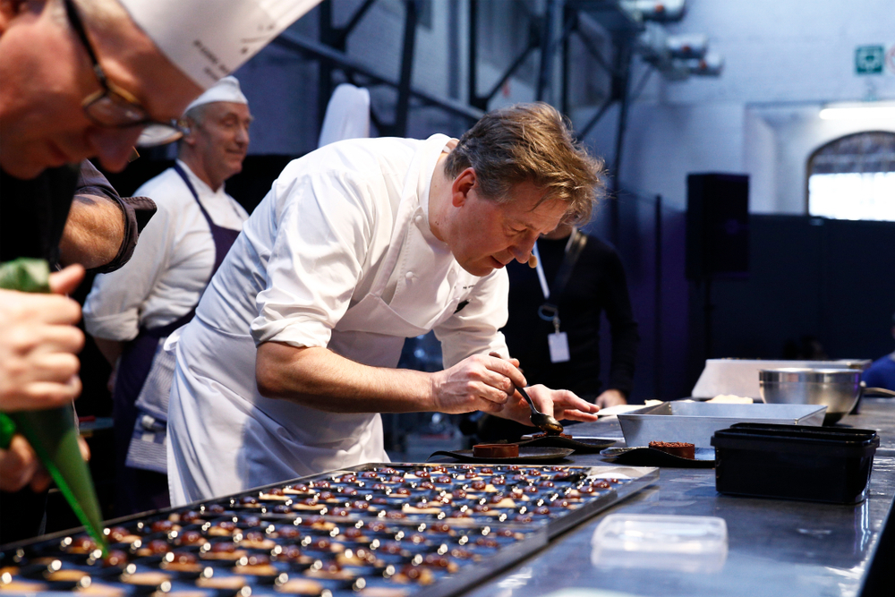 Pierre Marcolini at the Salon du Chocolat in Brussels