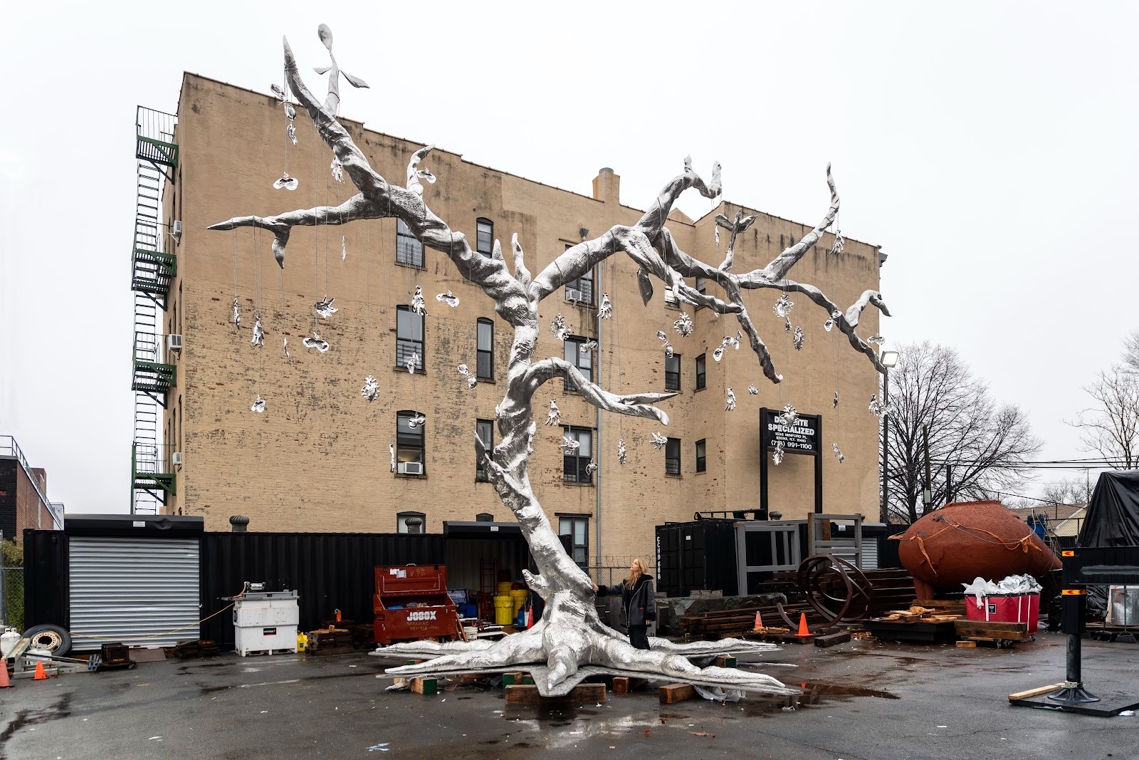 Two massive 30-foot sculptures are landing in Manhattan