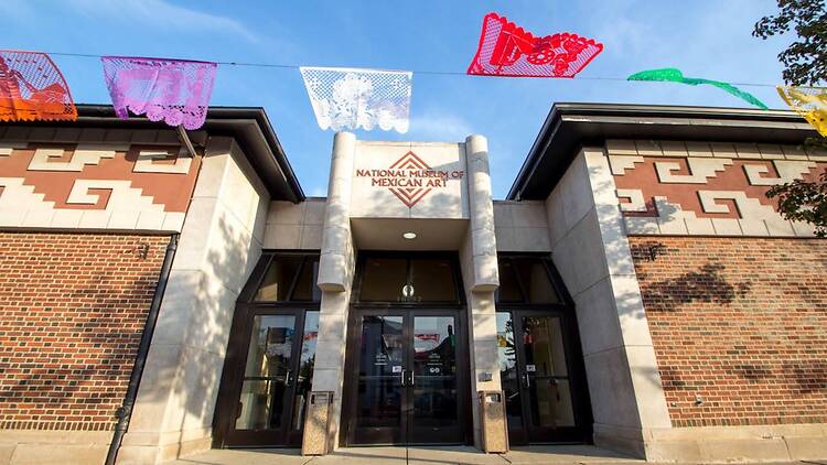 The exterior of the National Museum of Mexican Art.