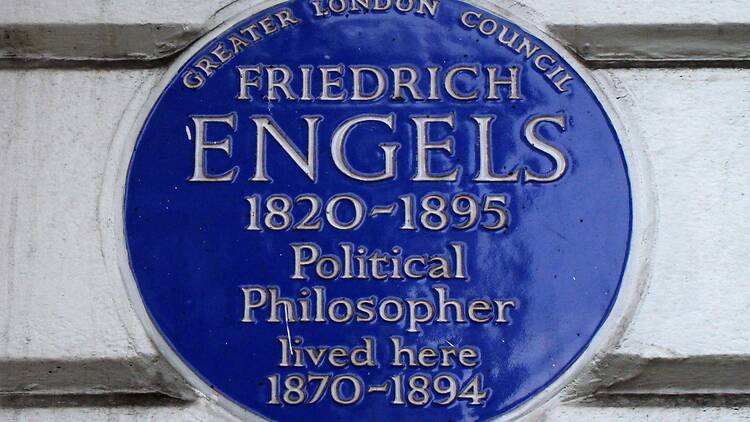 Friedrich Engels blue plaque in London