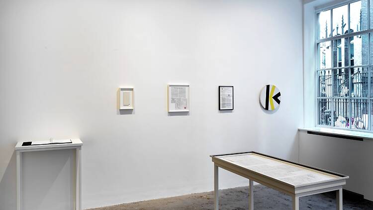 Installation view, ‘Conceptual Art and Christine Kozlov’ by Raven Row. Photograph by Marcus J Leith