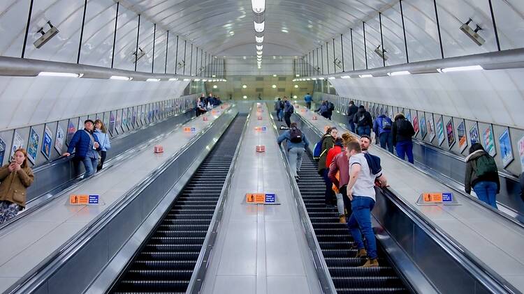 London tube escalators