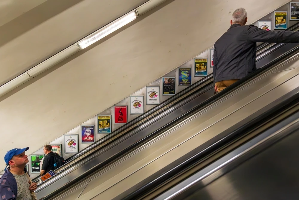 Escalators on the London Underground