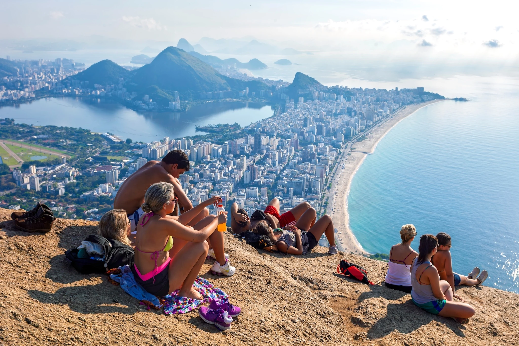 At the top of Dois Irm&atilde;os hill is a rock formation in the Vidigal neighborhood, overlooking the beaches of Rio de Janeiro