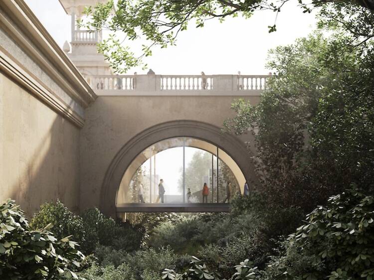 Un pasaje luminoso atravesará Montjuïc para llegar al MNAC: así será el nuevo museo ampliado en el Palau Victòria Eugènia
