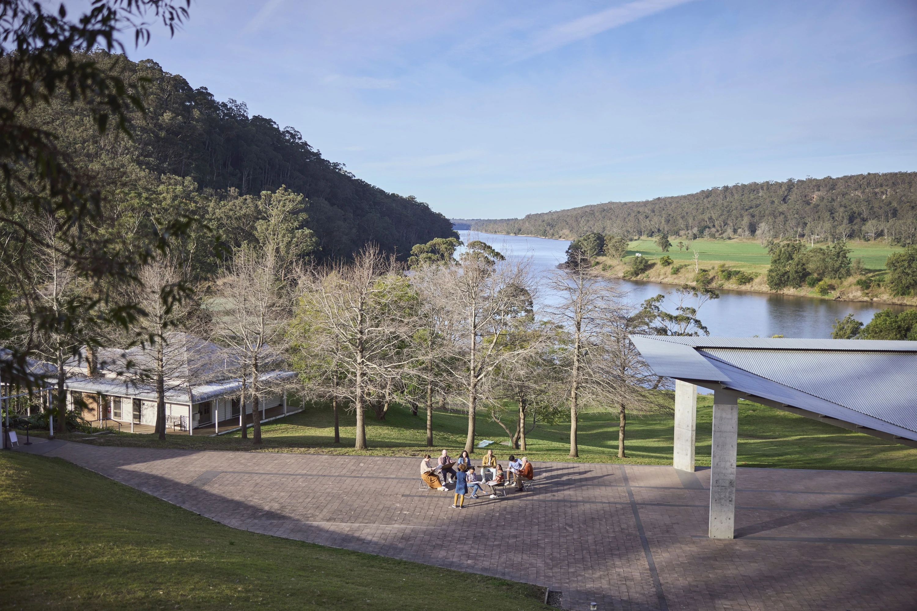 People participating in an art class experience at Bundanon Art Museum in Illaroo.