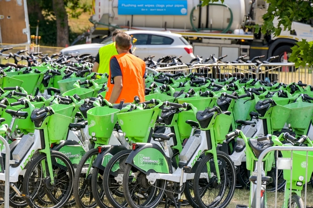 Lime bikes in Wimbledon, London