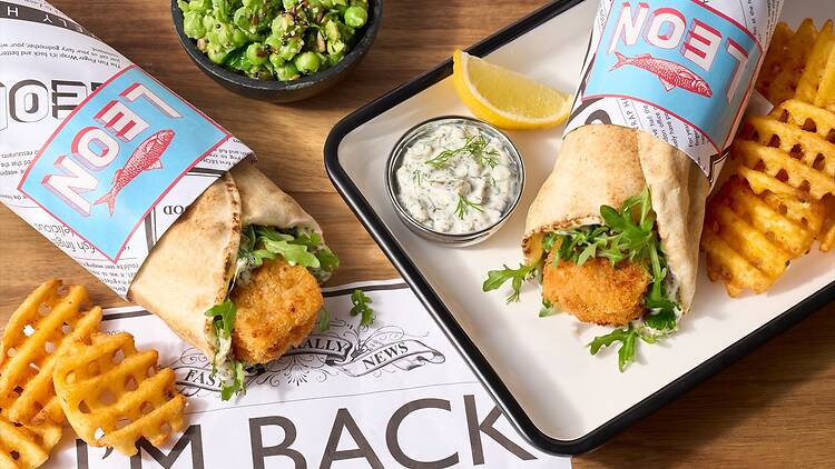 LEON fish finger wrap