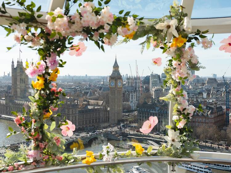 The London Eye will be transformed with colourful flower pods this Easter