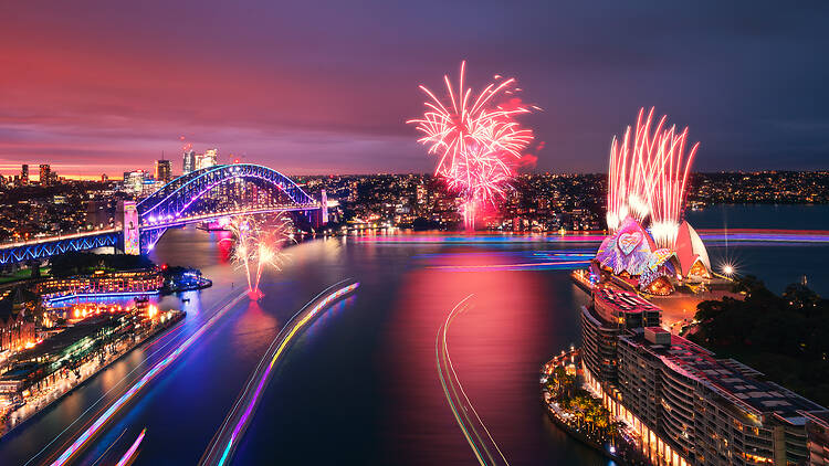 Sydney Harbour during Vivid