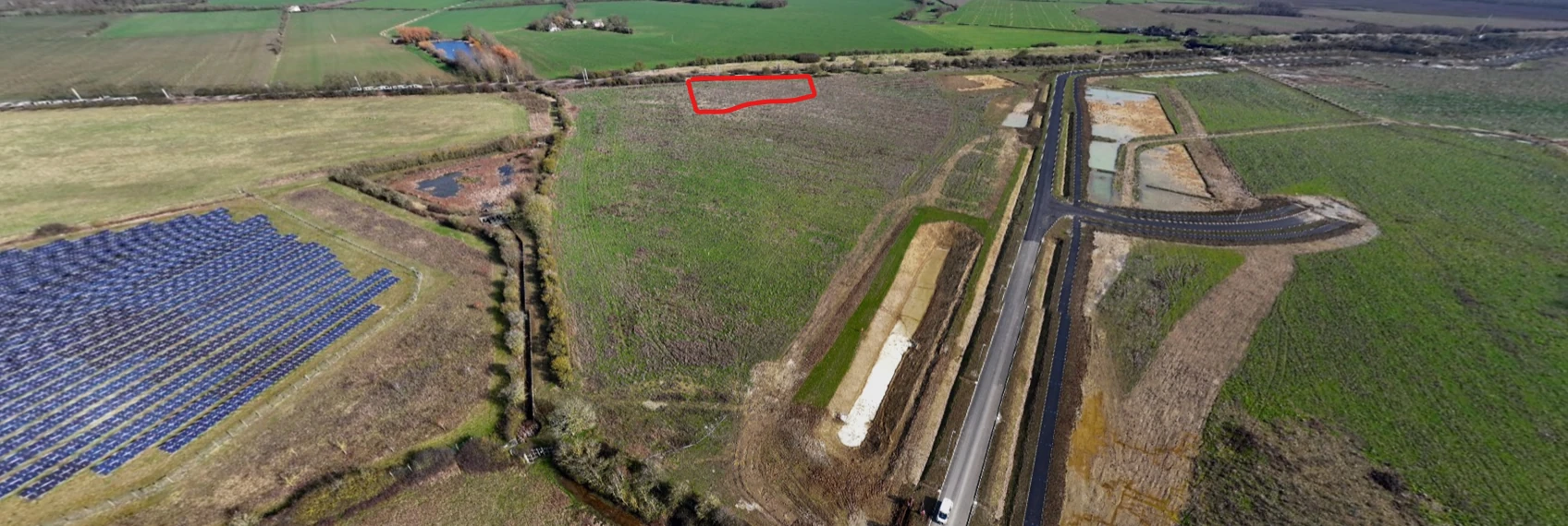 Planned site for Alconbury Weald Rail Station