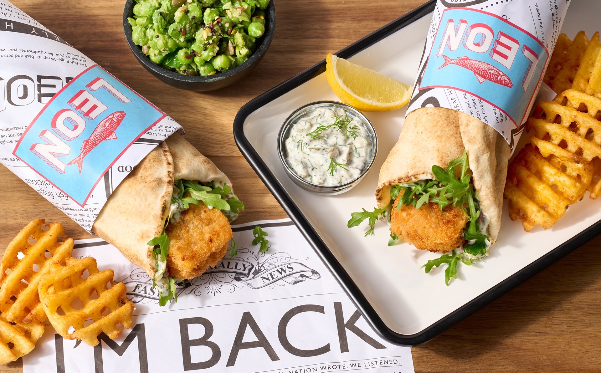 Leon fish finger wrap