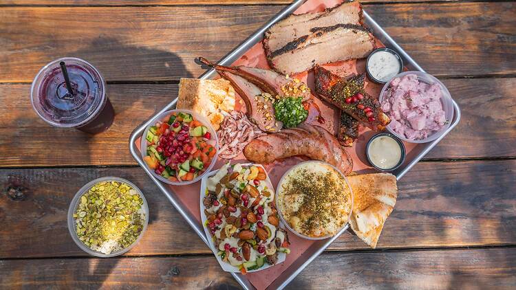 BBQ platter at KG BBQ