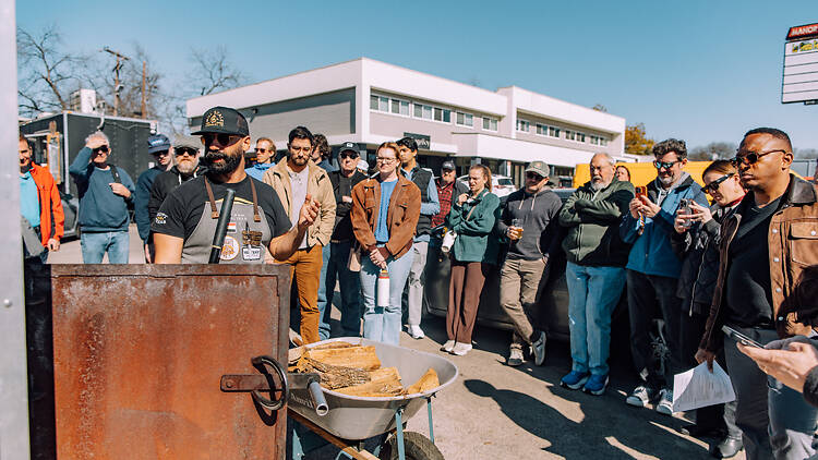 Kareem El-Ghayesh of KG BBQ doing a class