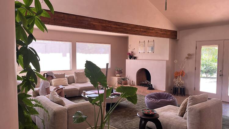 The lobby at the Hummingbird Inn in Ojai.