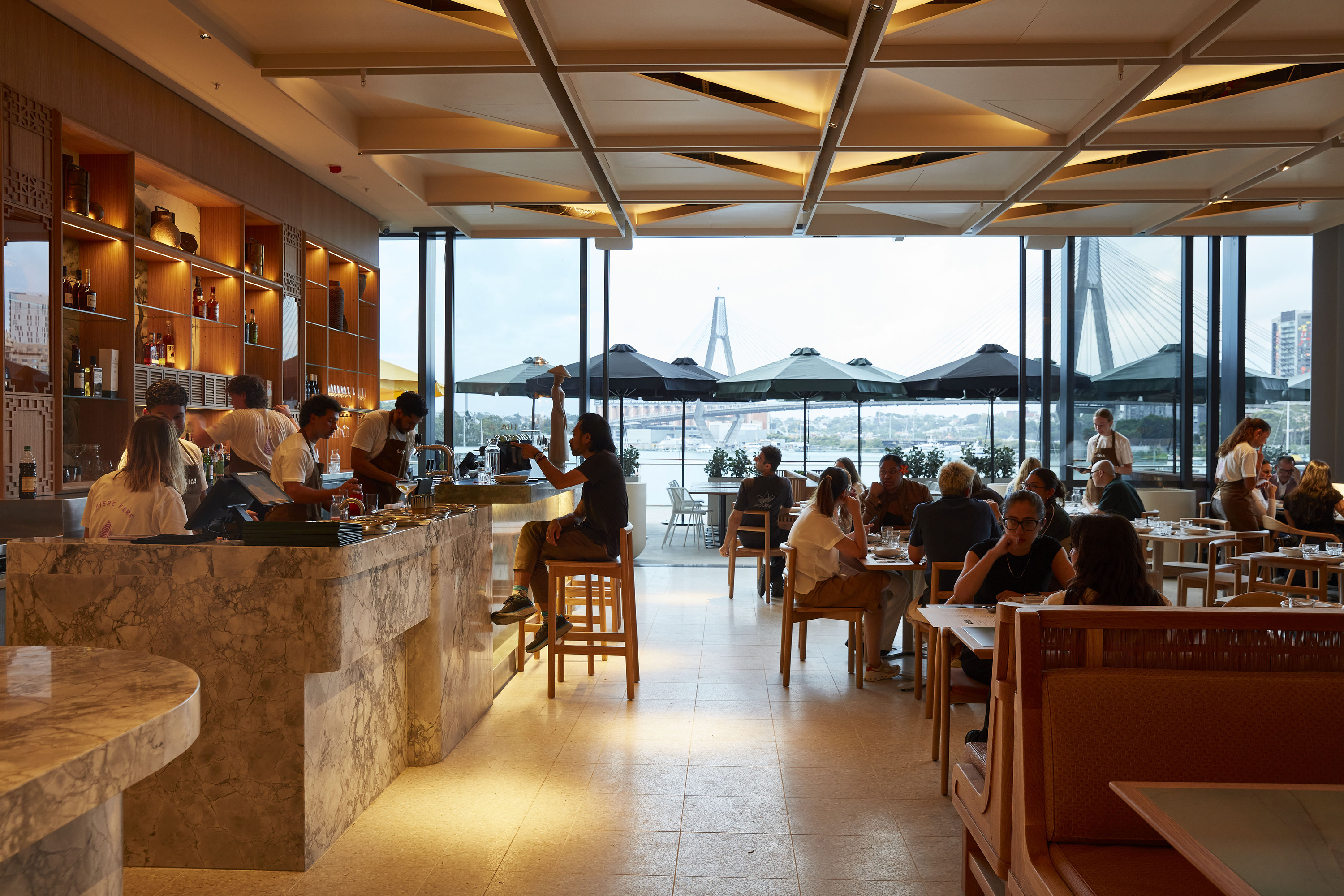 Star chef Luke Nguyen has opened a waterfront restaurant at the new Sydney Fish Market