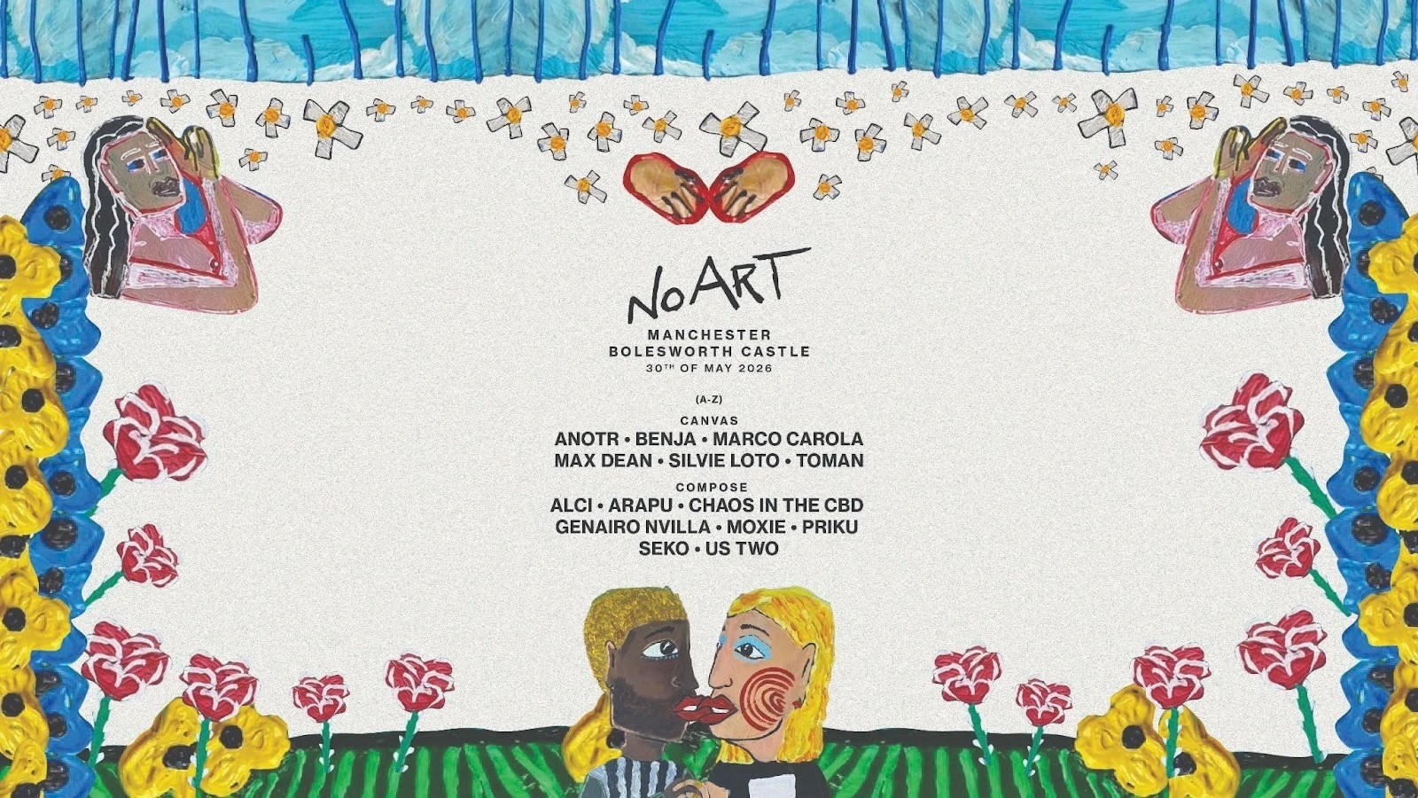 Poster of No Art festival line up