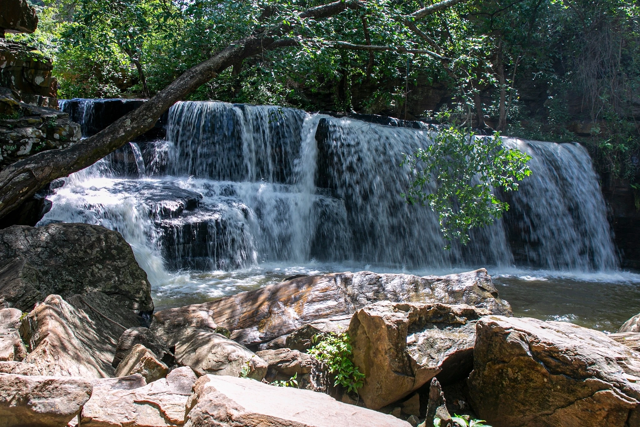 anongou waterfalls at the entrance to the Pendjari park in northern Benin