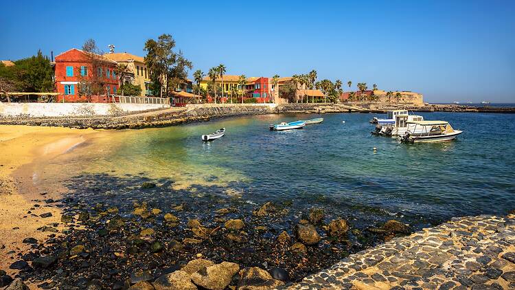 Historic city on the Goree island near Dakar, Senegal, Africa. Goree Island is a UNESCO World Heritage Site known for its historical significance as a center of the transatlantic slave trade.